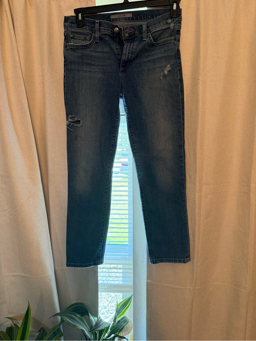 Hudson Jeans Dark Navy Straight Leg with Light Distressing